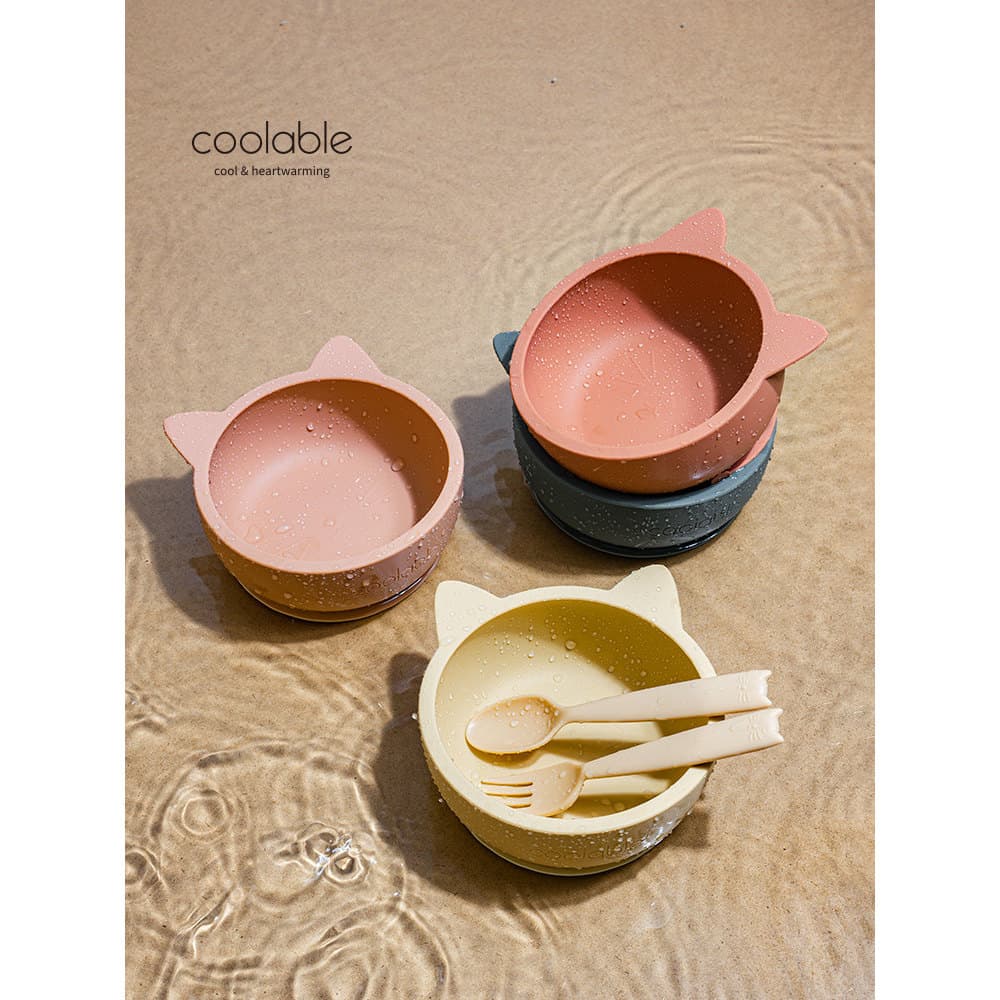 Keku bebê coolable suplemento alimentar para bebê tigela ventosa tigela conjunto de talheres para bebê caixa de presente