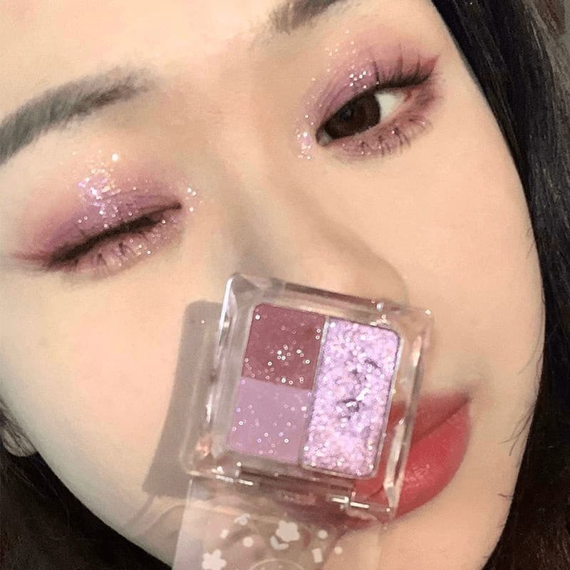 JO terra cor paleta de sombras quatro cores sombra fosco Cowherd tecelão menina requintado portátil sombra paleta abrang
