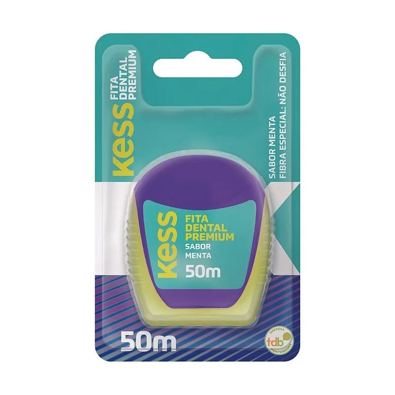 Fita Dental Kess Premium 50m Sabor Menta | Limpeza Profunda e Proteção Bucal - 2008