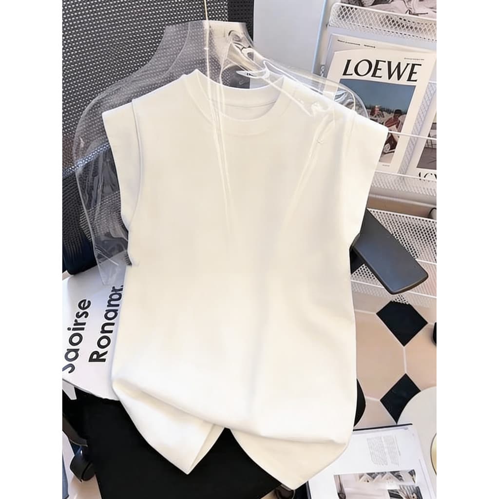 0507 VelsissRegata Muscle Tee Feminina ConfortáVel Camiseta BáSica Soltinha Regata MachãO Moda VerãO Solid Color Top
