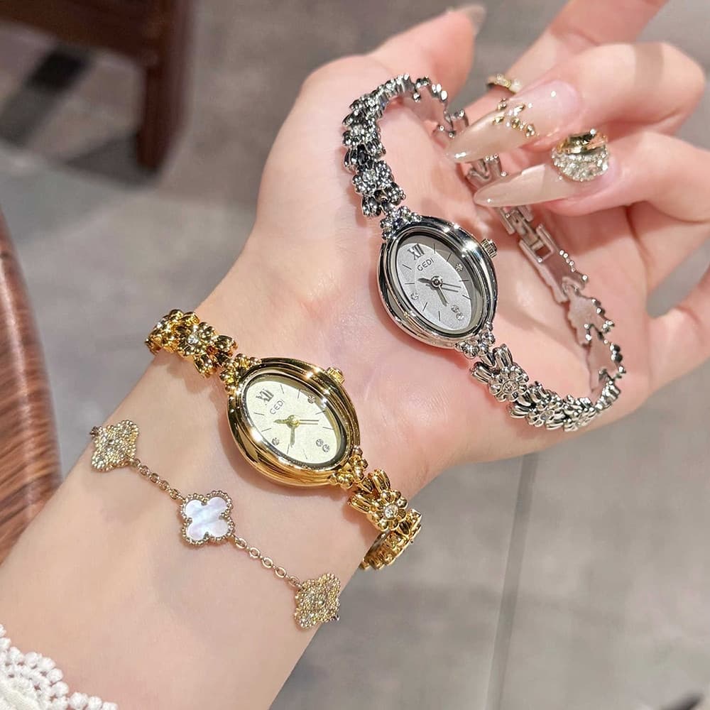 GEDI Luxo Pulseira De Ouro Relógio Senhoras Moda Quartzo Elegante Para Presentes Femininos