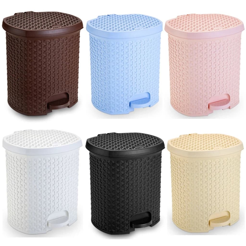 Lixeira Rattan com Pedal 15 LTS - Plasnorthon