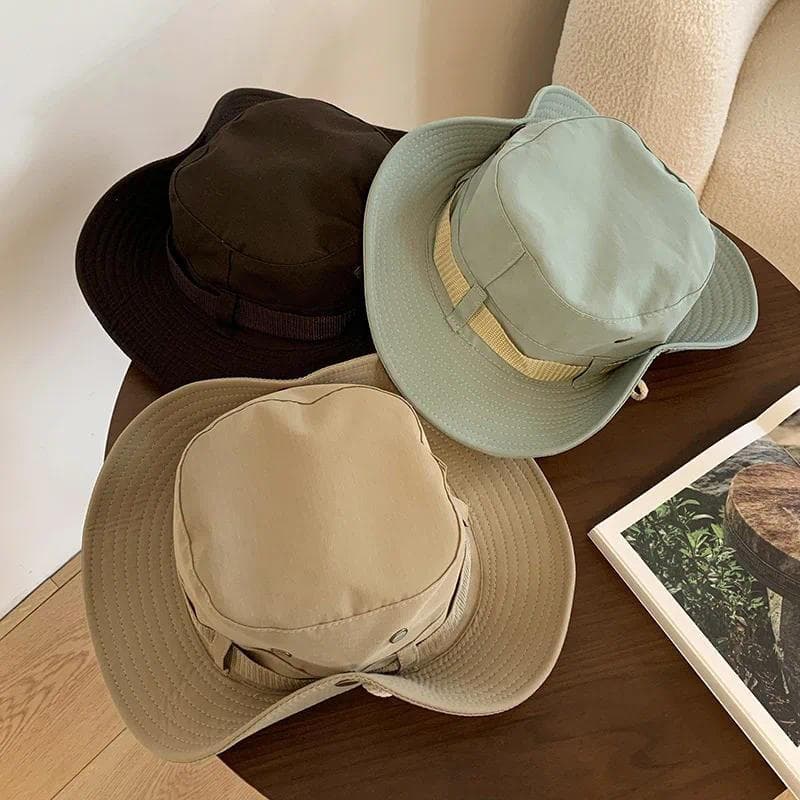 Chapéu de Pescador Leve e Fino para Casais, Estilo Casual, para Primavera e Verão, Japão e Coreia*--&&*&*-*-*