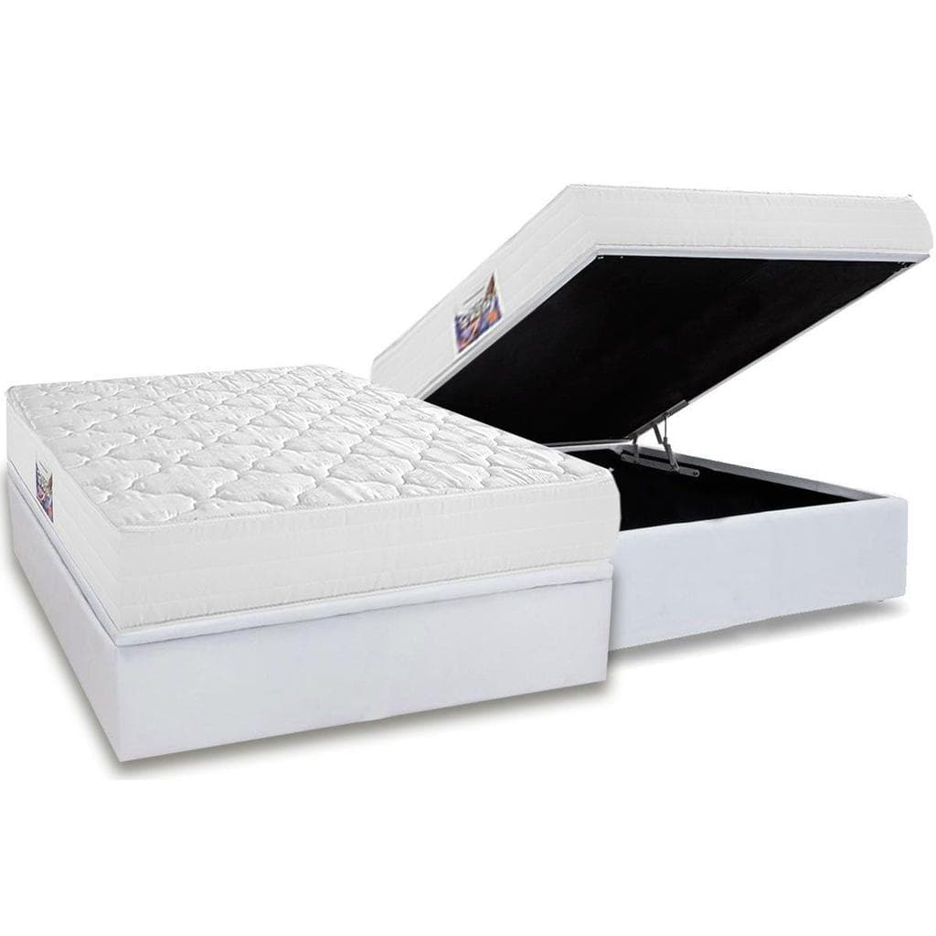 Cama Box Baú CRC Casal +Colchão D45 Espuma New Top Herval -
