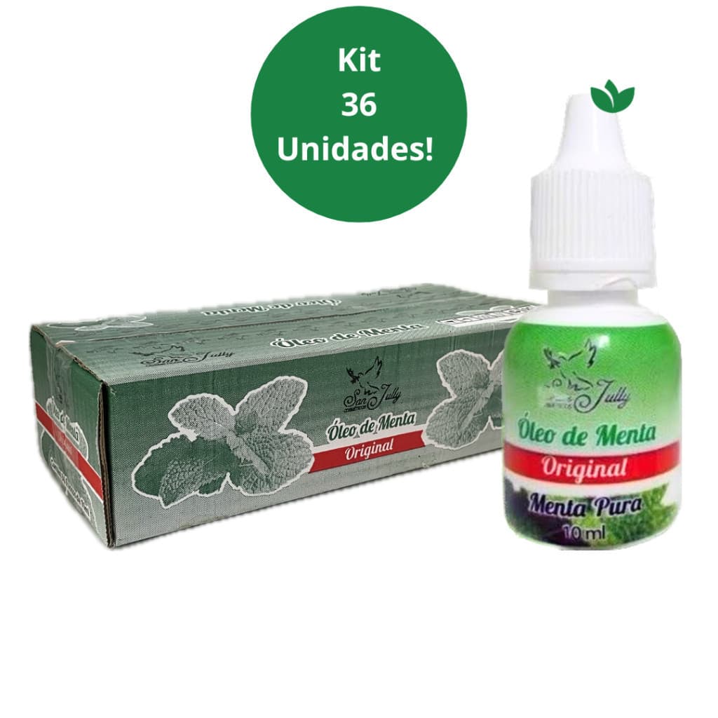 Kit 36 Unidades Óleo De Menta San Jully 10 Ml