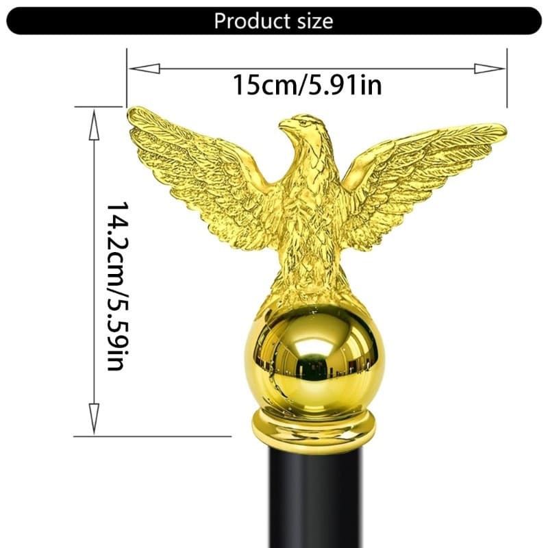 Tampa Patriótica Da Bandeira Dos Falcões De SRA Para Postes Ao Ar Livre , Construção ABS Com Detalhes Em Ouro , Sistema