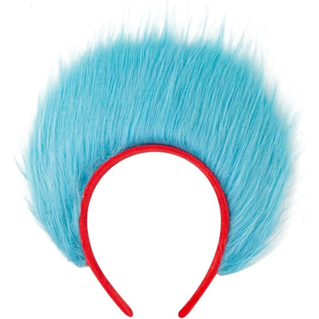 Tiara Azul Felpuda, Faixa de Cabelo Azul, Acessório de Fantasia para Festa Temática, Dia Mundial do Livro, Acessórios de
