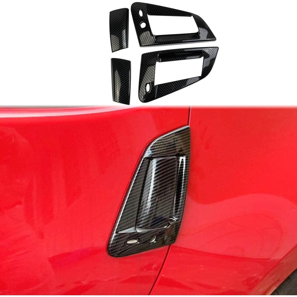 Acessórios de Acabamento para Maçanetas Laterais Externas em Estilo Fibra de Carbono para Nissan 370Z
