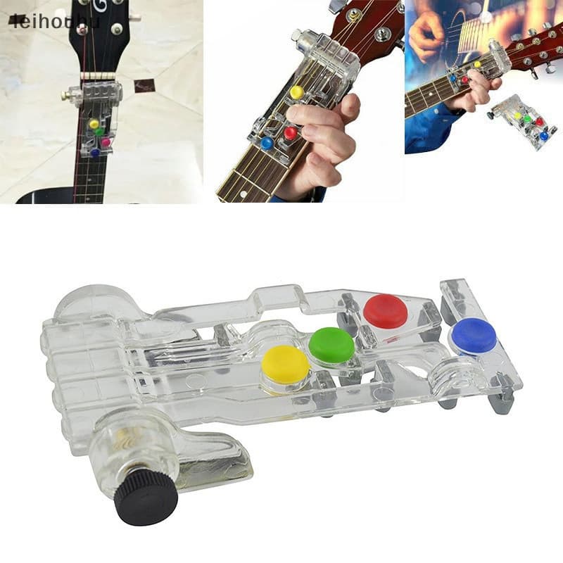 leiho Anti-Pain Finger Cots Guitar Assistente De Violão Chord Buddy Auxiliar De Ensino Leihoho