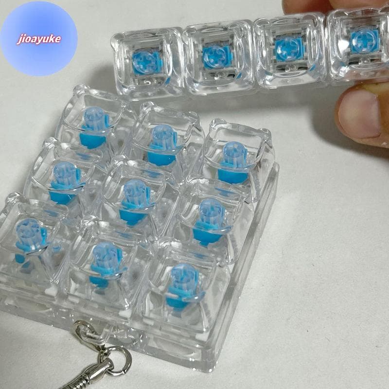 YUKE 4 Teclas Interruptor De Teclado Mecânico Testador LED Keycap Amostrador Mesa Brinquedo Alívio Do Estresse Presente