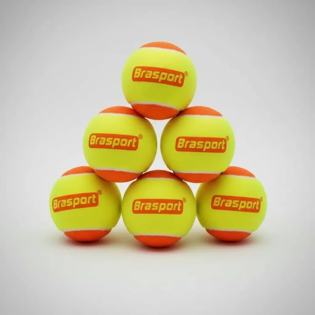 Kit 6 Bolas Beach Tennis Bolinha Tênis Praia Premium Stage 2