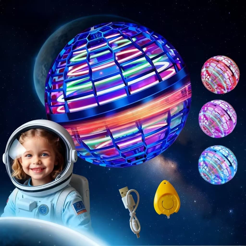Spinner Bola Boomerang Mini Drone Com Luz Voador Interativo Infantil Que Voa Luzes Bola de Rotação LED suspensa