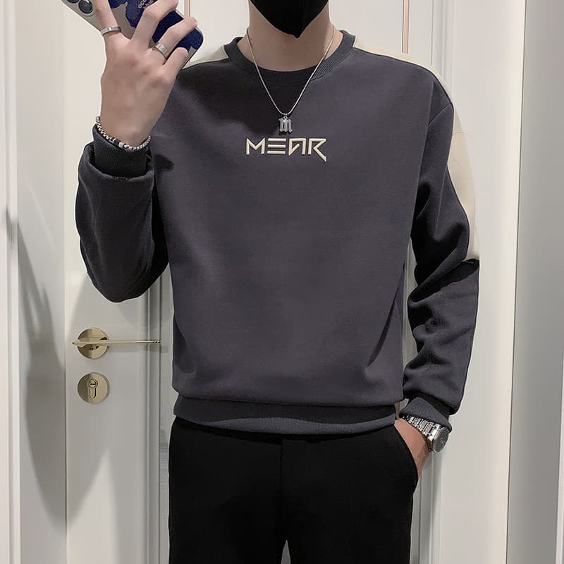 High-End moletom masculino na moda Casual All-Match roupas superiores masculinas 2023 novo estilo primavera outono rua W