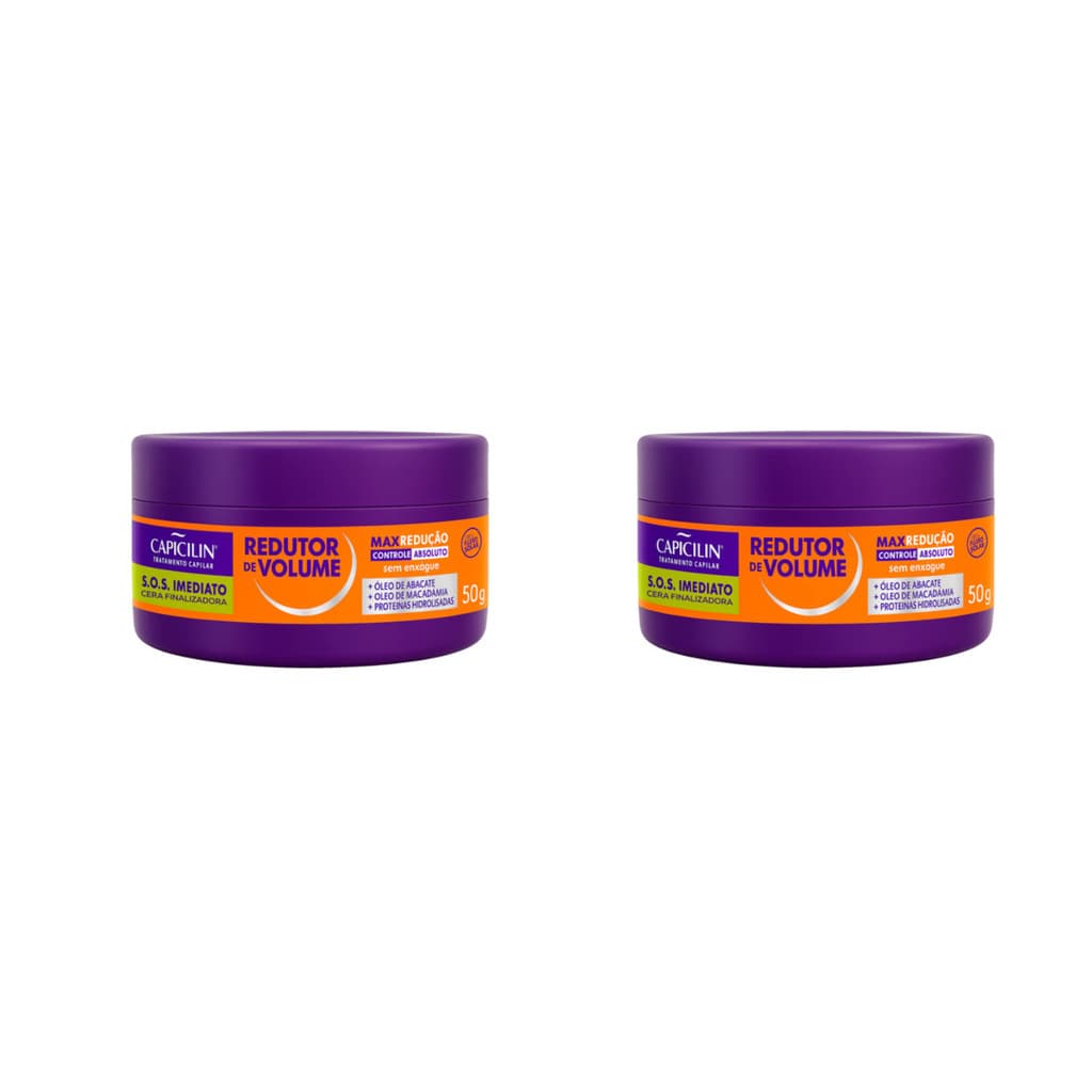 Kit 2 Cera Finalizadora Redutor De Volume 50g Capicilin