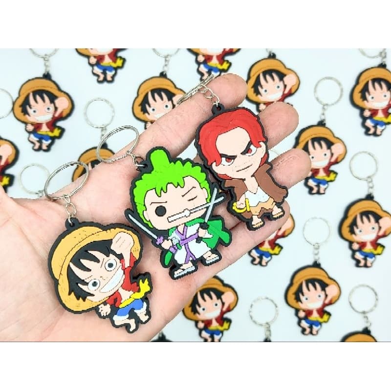 One Piece Luffy Emborrachado 10 Chaveiro Shanks Zorro