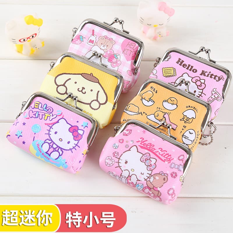 Kitty kitty bolsa de moedas feminina caso chave menina coração dos desenhos animados bonito crianças saco de moedas Mini