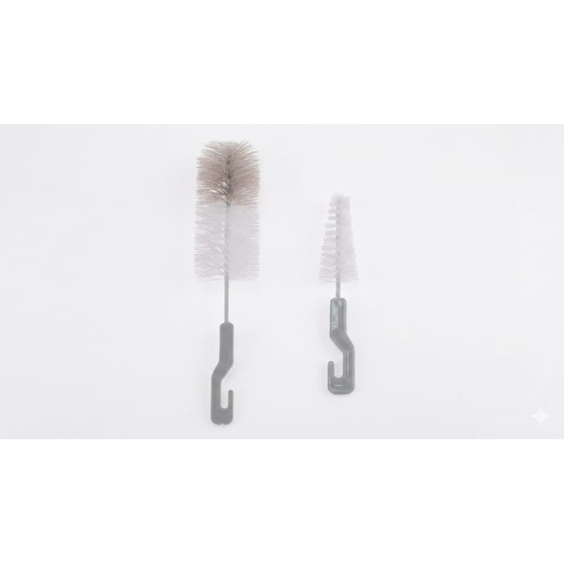 Escova Lava Mamadeira 2 Peças Limpeza Bico e Mamadeira Kit Escova Bebê Cerdas Resistentes