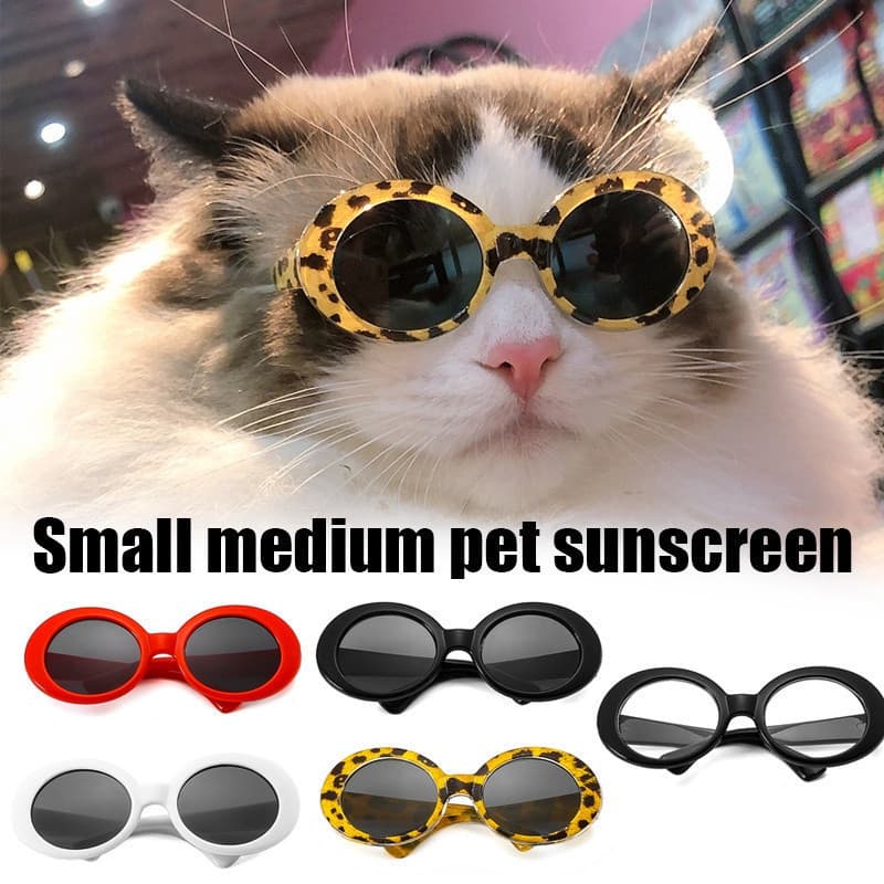 Óculos de Sol Redondos da Moda para Gatos e Cães, Acessórios para Animais de Estimação, Óculos de Sol para Gatos e Filho
