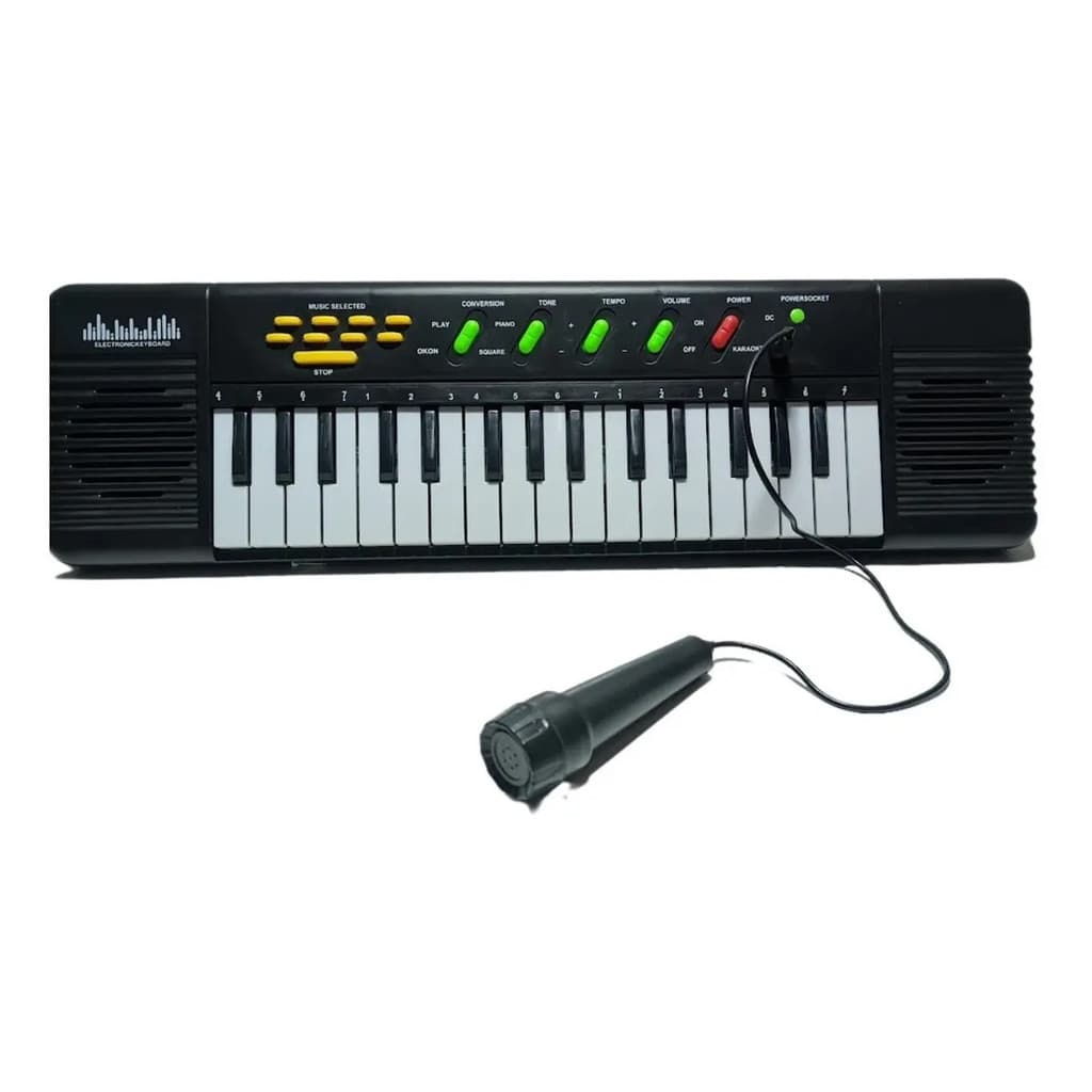 Teclado Piano Infantil Com Microfone 40 Teclas Preto - Eletrônico