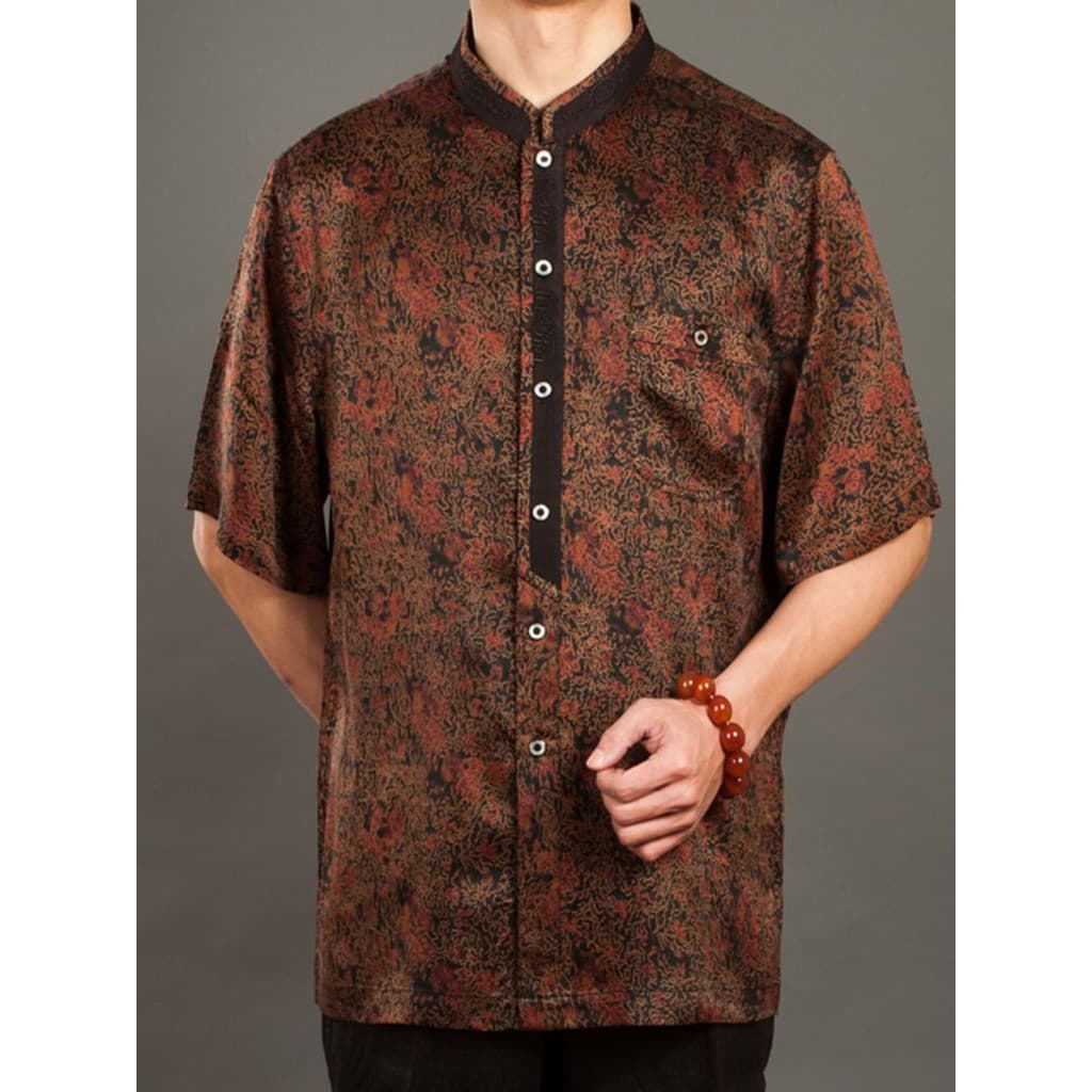 Xiangyun fio masculino tang terno de manga curta Baifulong High-End seda tang terno estilo chinês roupas masculinas roup