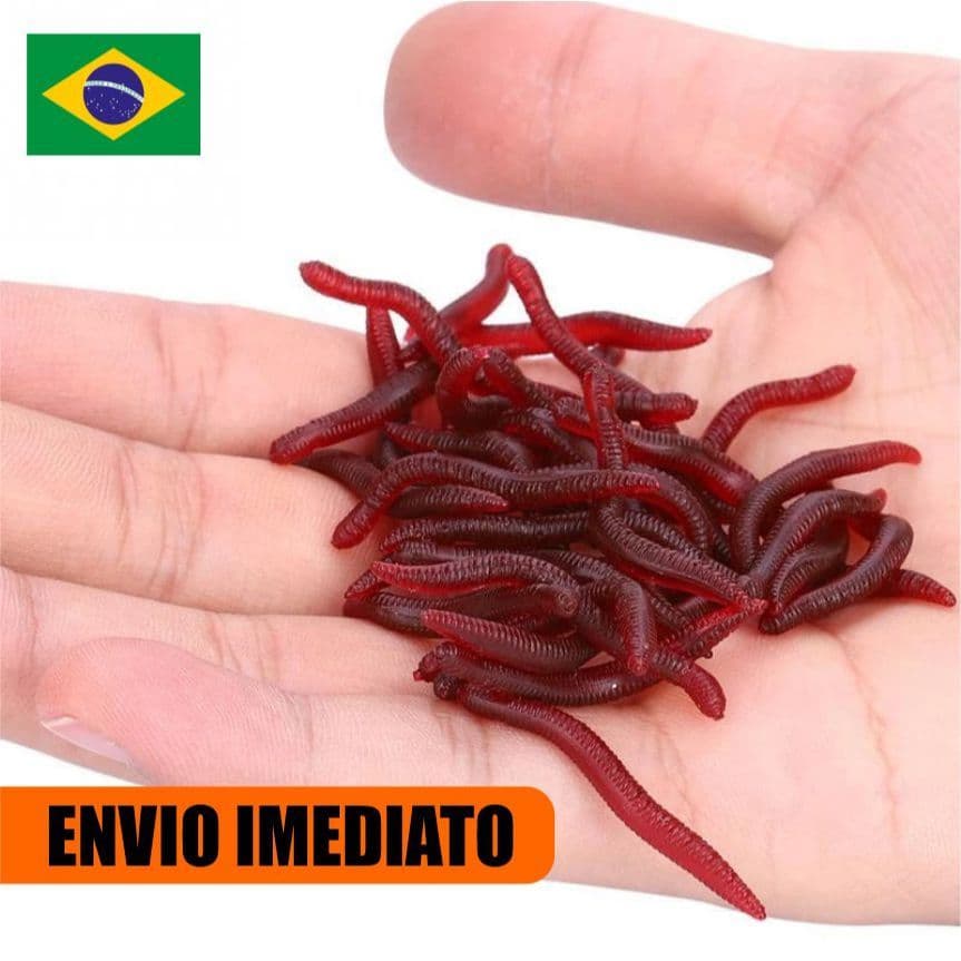Minhoca de Silicone Realista 4cm para Pesca