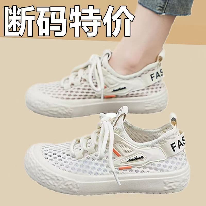 2025 novo estilo sapatos femininos respirável malha oca sapatos casuais correndo sapatos esportivos Anti-deslizamento sa