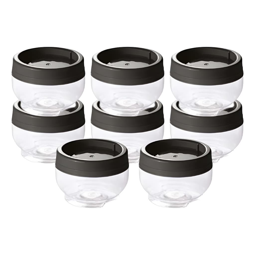 Porta Tempero Empilhável Kit 8 Potes 155ml Plasútil
