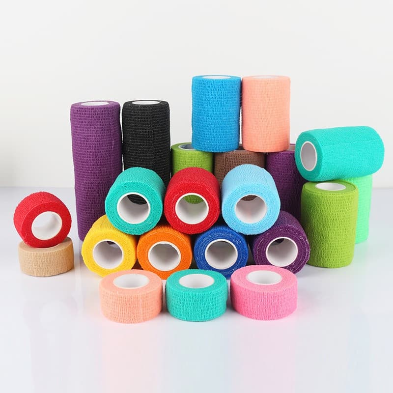 12 pedaços de ataduras elásticas para dedos espessados, fita de proteção auto-adesiva para exercícios respiráveis 5KSR