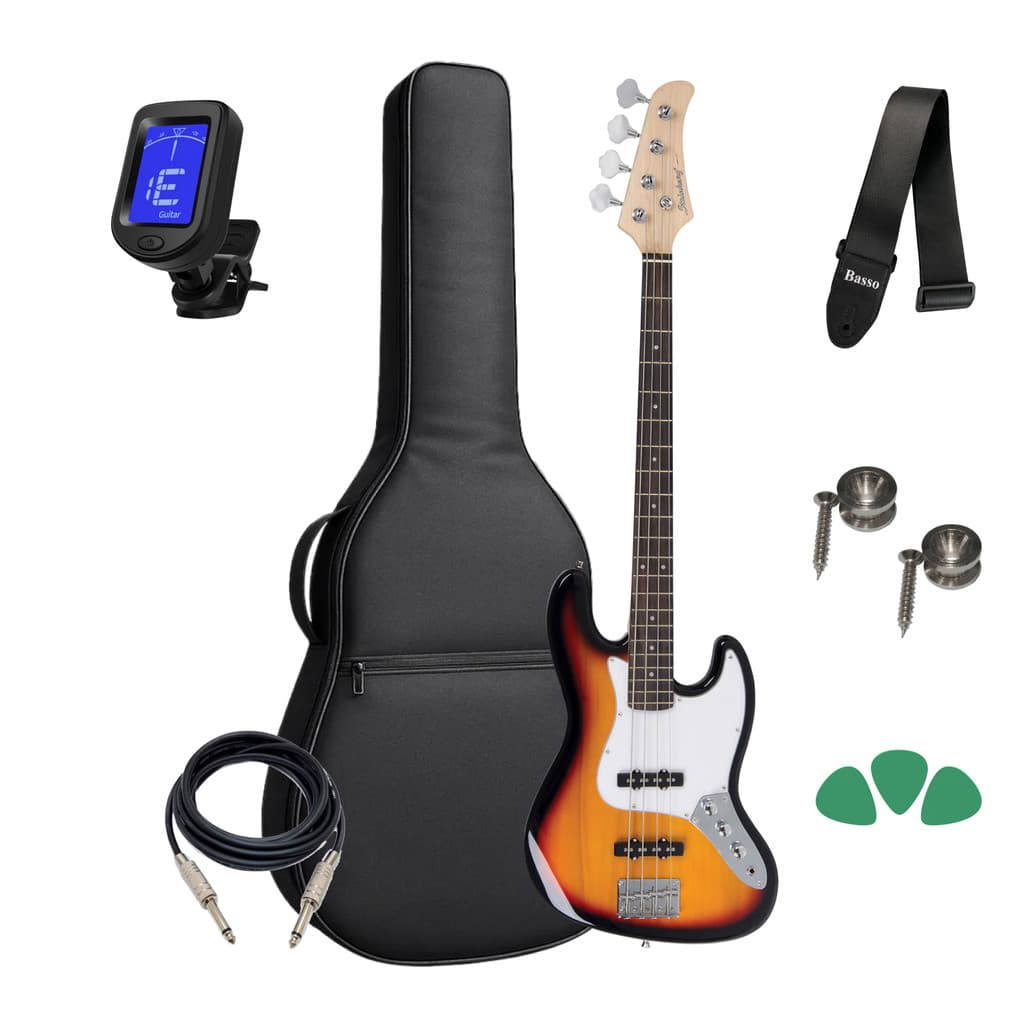 Contra Baixo Jazz Bass Strinberg Jbs40 Sb + Kit Completo