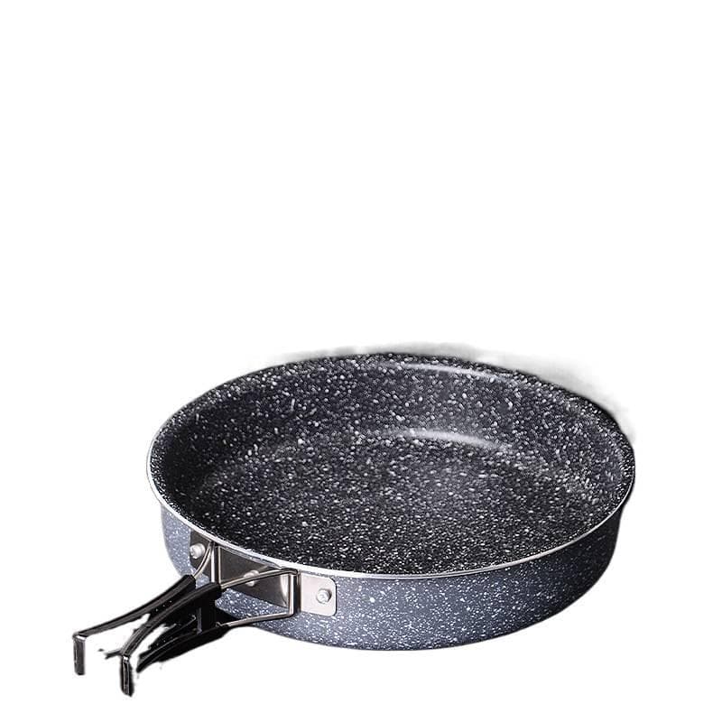 Panela antiaderente pedra médica dobrável frigideira frigideira frigideira tamanho grande única