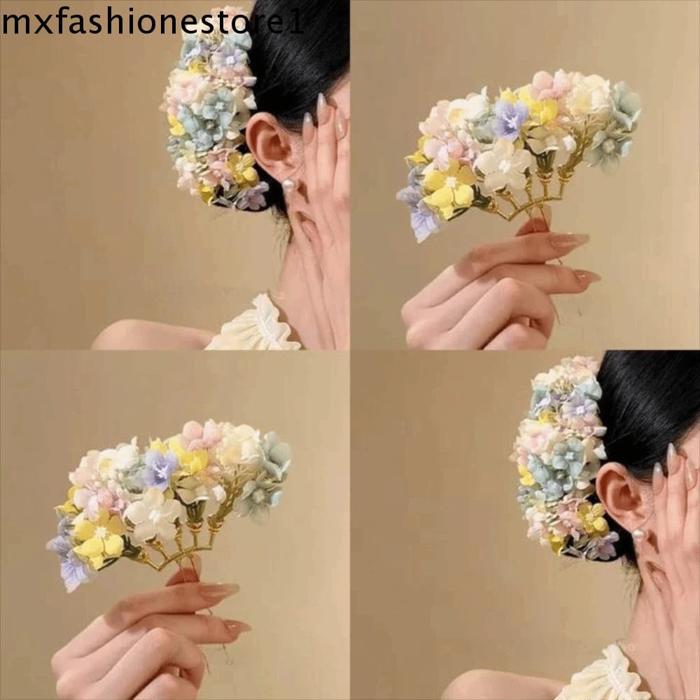 Bastão De Cabelo De Flor MXFASHIONE , Clipe Lateral De Fada Boêmia , Acessórios Noiva De Simulação Colorida