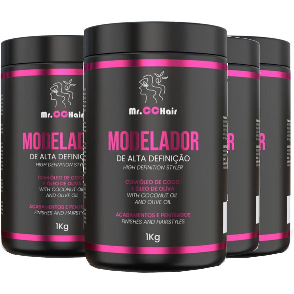 4 Modeladores de Alta Definição 1kg  Kit Trancista - Pomada Modeladora