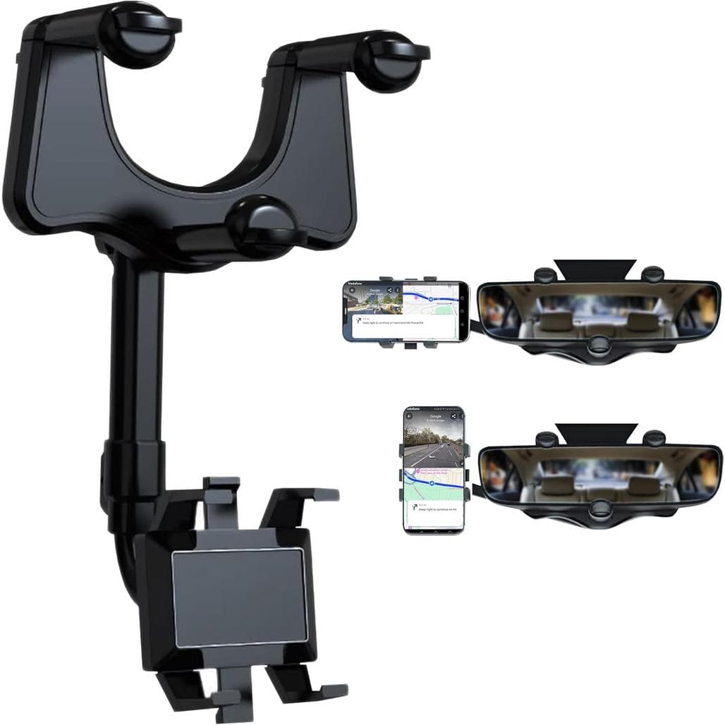 Cell Phone Smartphone Holder with Extendable Mirror Support 360 Rotationº