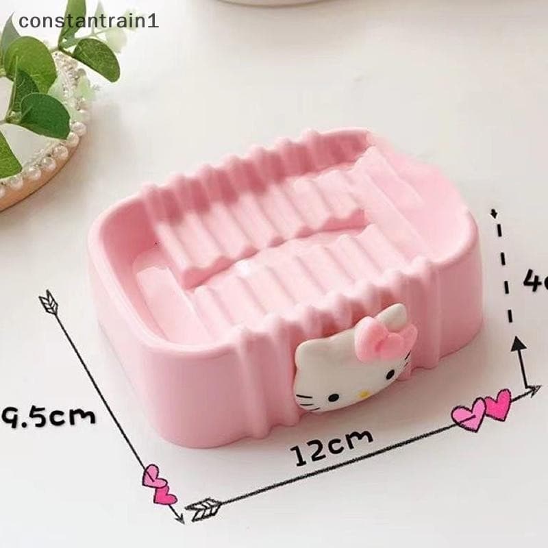 [CST] Bandeja De Sabonete Kawaii Sanrio Hello Kitty Anime My Melody Saboneteiras Antiderrapantes Dreno Viagem Casa Banhe