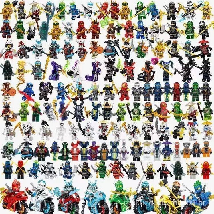 Figuras Mini Ninjago Mais Vendidas, Blocos de Montar Baratos, Conjunto Completo de Figuras Pequenas, Caixa Surpresa de M