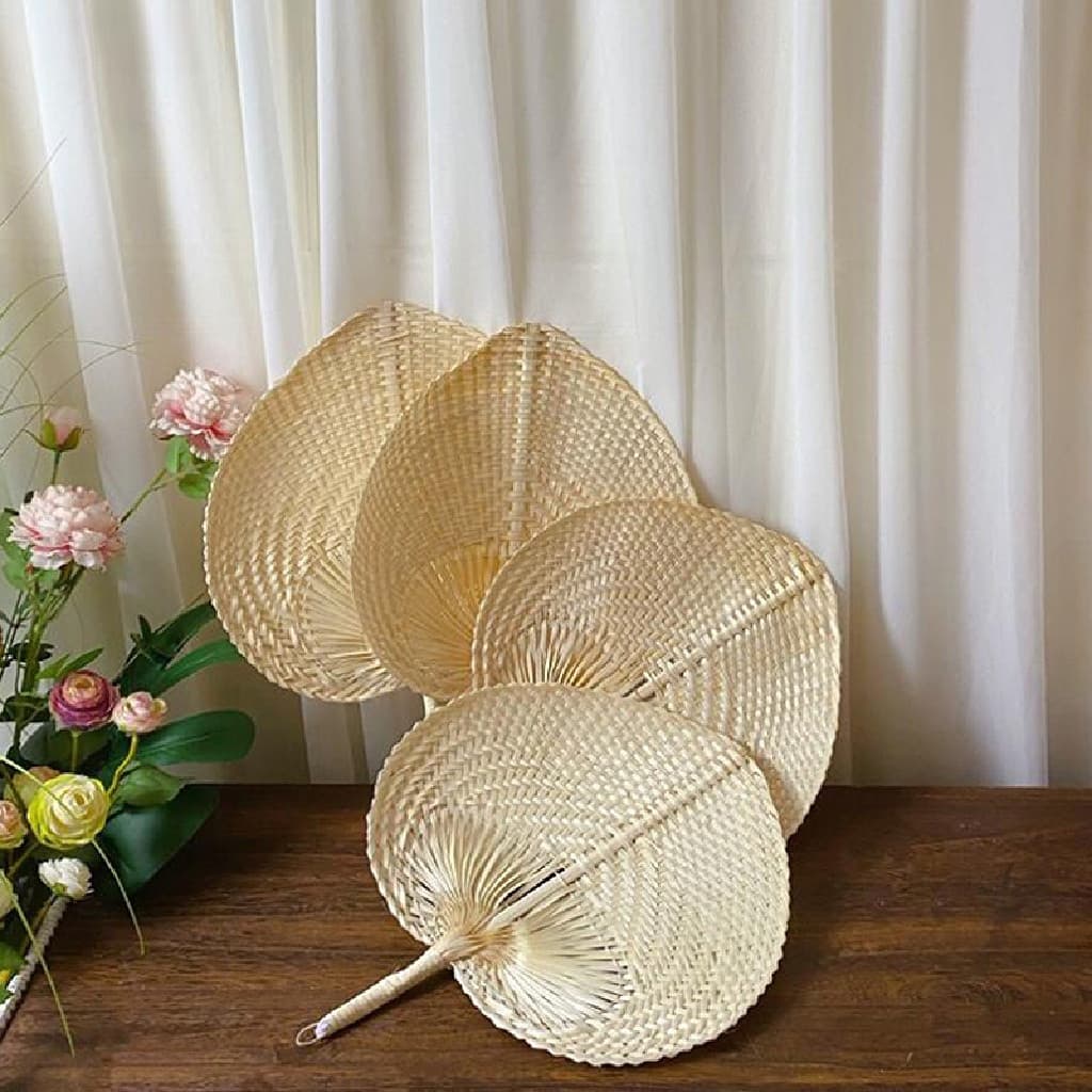 Leques De Palha Feitos À Mão Verão Ventilador De Bambu Decoração De Casa COD LNQ6