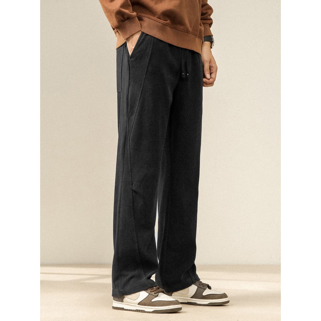 Drape reta Sweatpants masculino simples solto tamanho grande calças casuais outono novo estilo Street Wear All-Match per