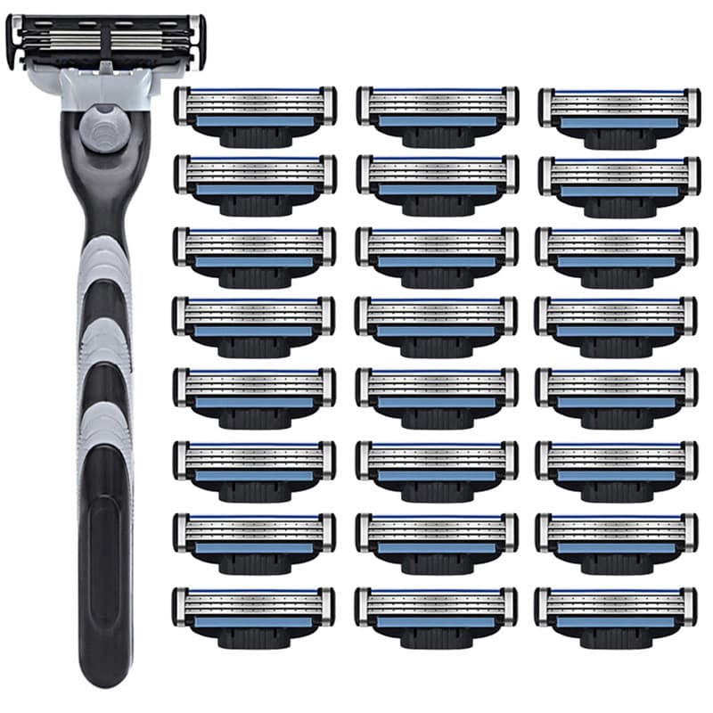 16 Pcs/8 Gillette MACH 3 Lâminas Cartucho De Recarga De Barbear Masculino