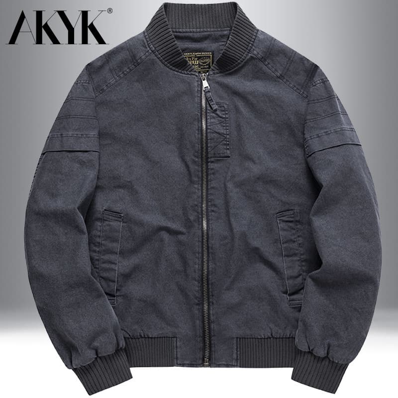 AK jaqueta jeans masculina uniforme de beisebol jaqueta primavera outono solto tamanho grande estiramento Casual juventu