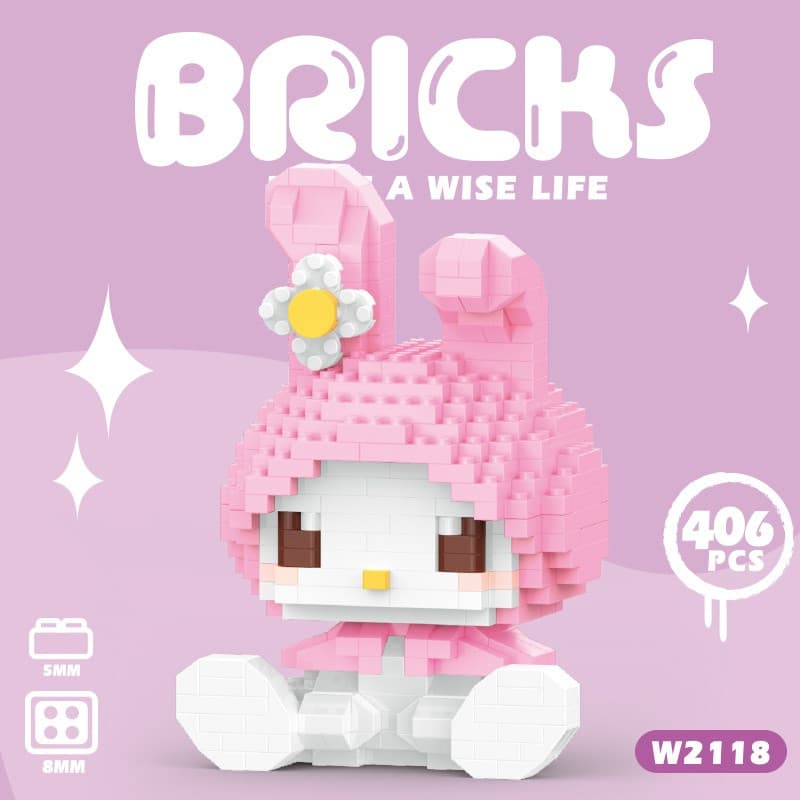 Presente De Brinquedo De Coelho De Bloco De Construção De Animais Fofos