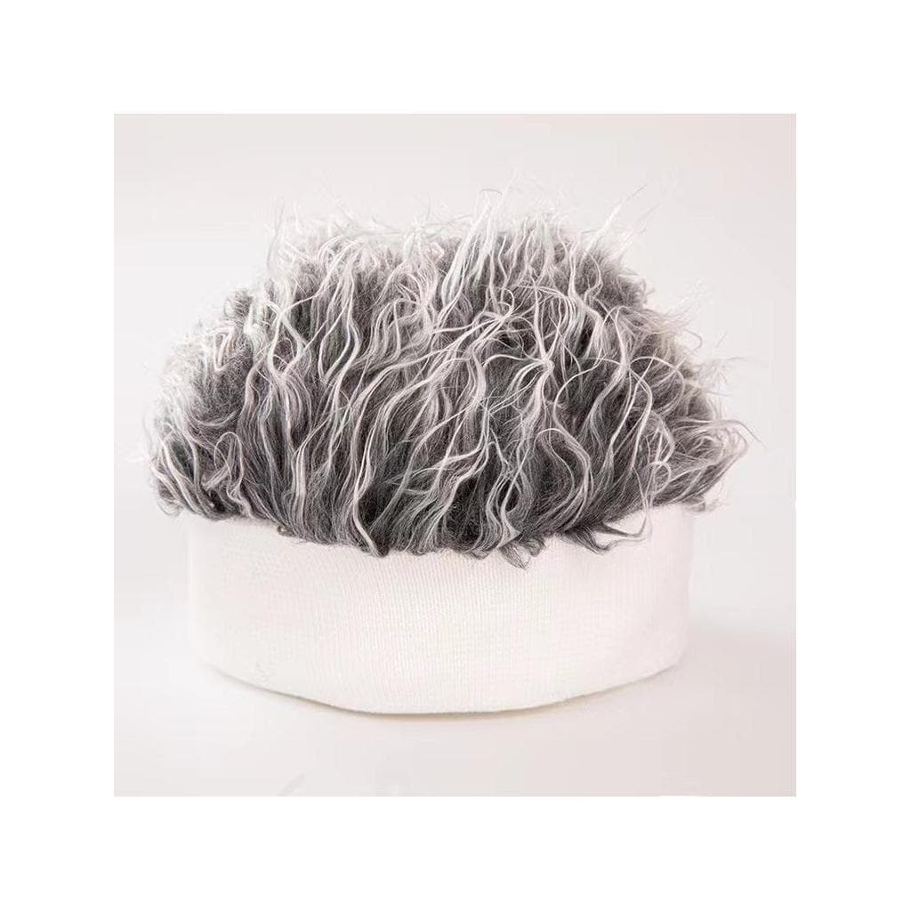 Peruca chapéu masculino inverno de uma peça chapéu de malha feminino senhorio chapéu na moda engraçado melão chapéu de c