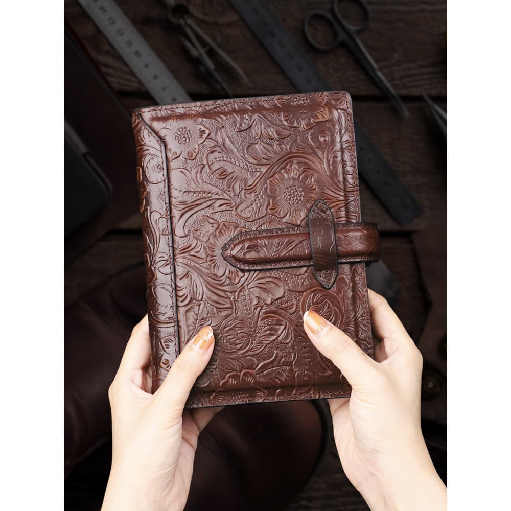 Original artesanal primeira camada livro de couro genuíno manual pasta caderno Premium Retro Tangcao diário viagem