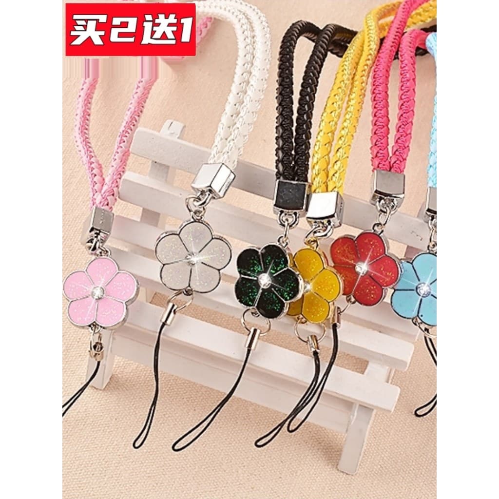 Cordão de telefone móvel pendurado pescoço corda pescoço cinta feminino bonito trançado estilingue corrente do telefone