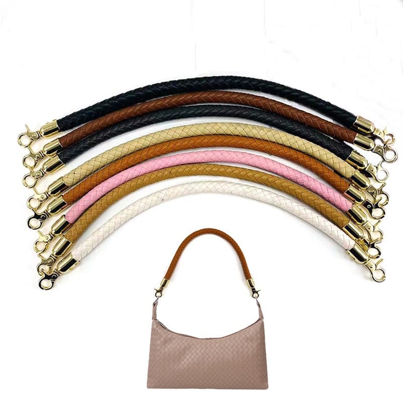 Alça De Bolsa De Personalidade Vintage Cinto De Ombro Trançado Com Cabo De Bricolagem PU Substituição De Couro Destacáve