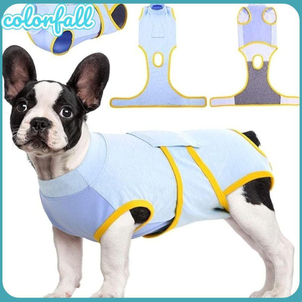 Fato De Recuperação Para Cães COLORFALLC , Bandagens Laváveis Feridas Abdominais , Camisa Animais De Estimação , Evita L