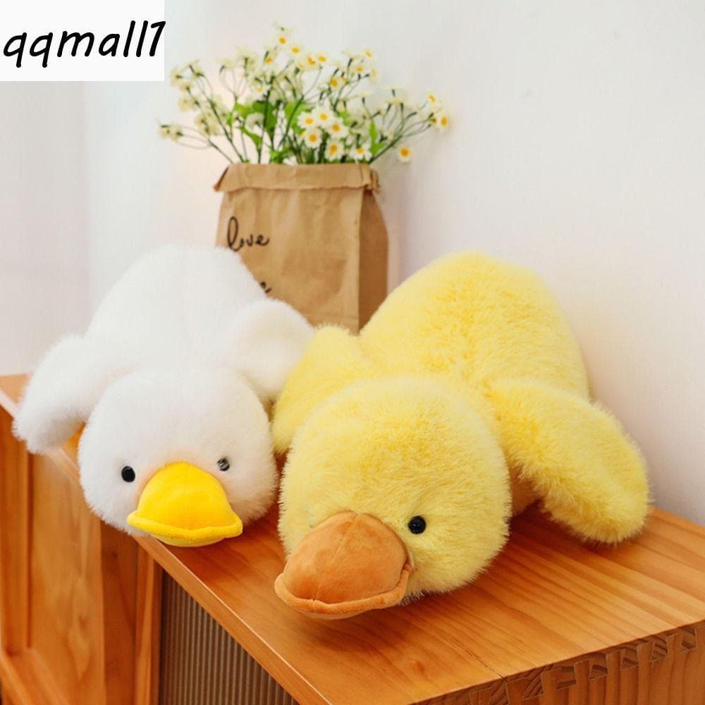 QQMALL1 Boneca De Pelúcia De Pato De Cabelo Longo , Brinquedo Macio E Fofo Desenho Animado Ins