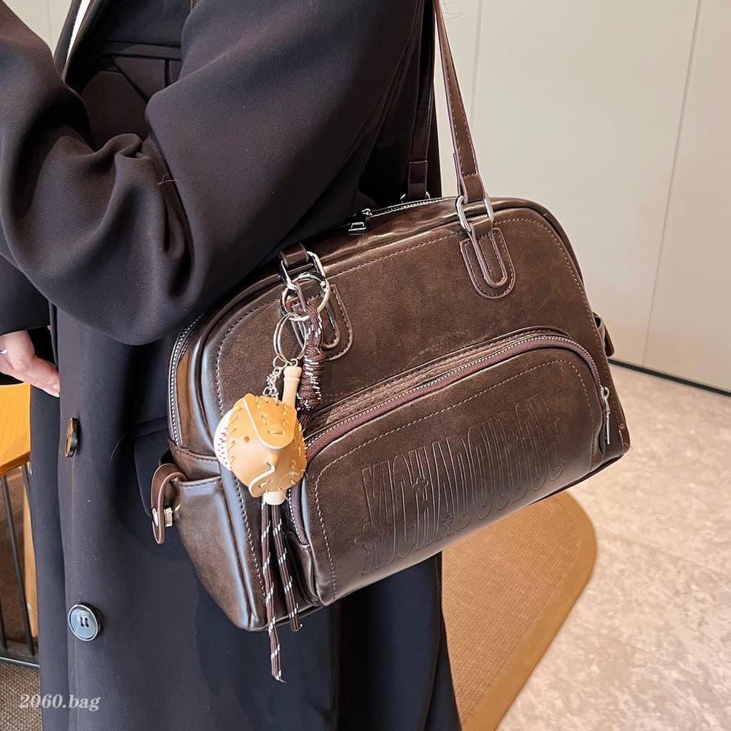 High-End temperamento All-Match bolsa de ombro de grande capacidade 2025 nicho Design versão coreana ins Retro Commuter