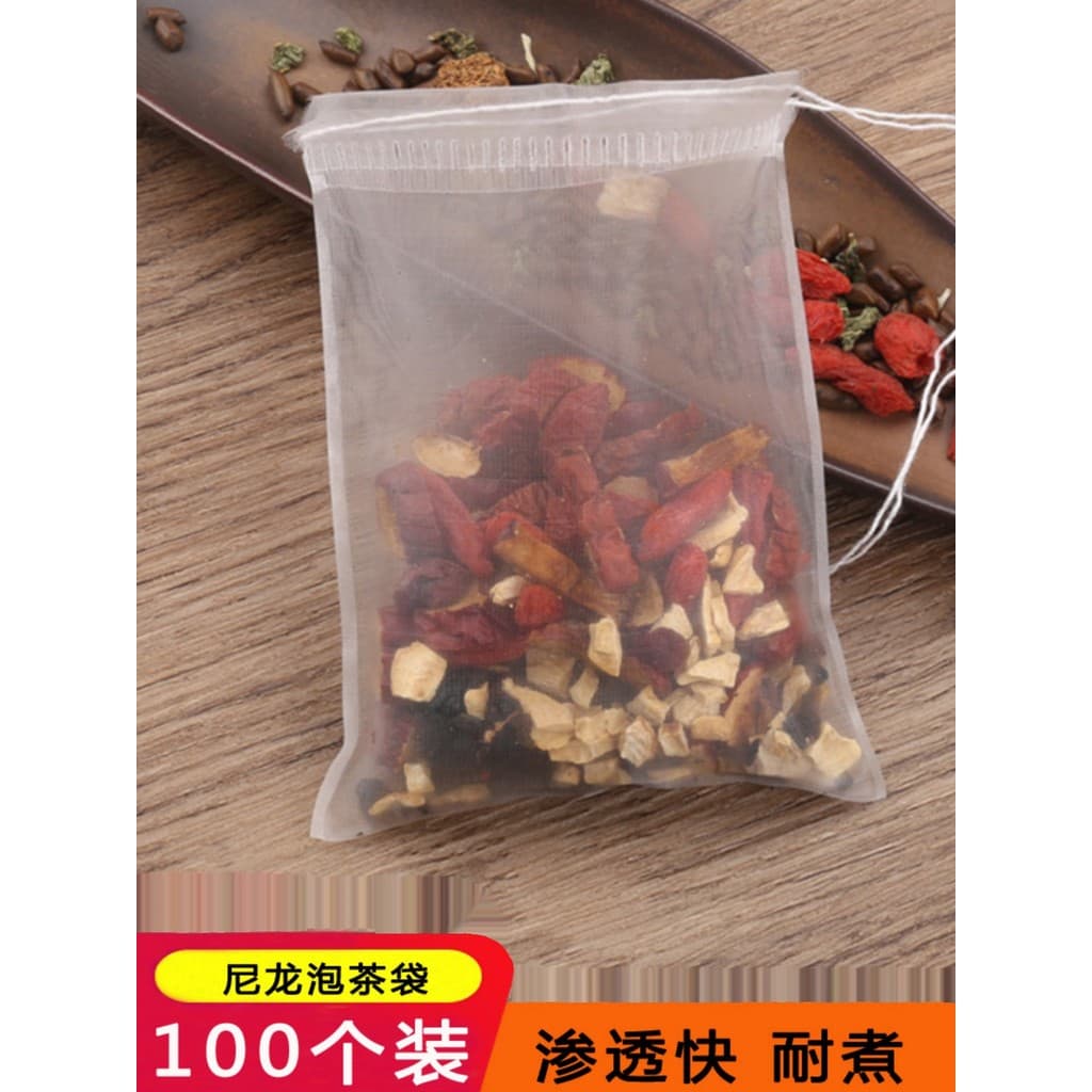 100 sacos de chá de qualidade alimentar sacos de chá sacos de filtro descartáveis sacos de chá de flores fervidas sacos