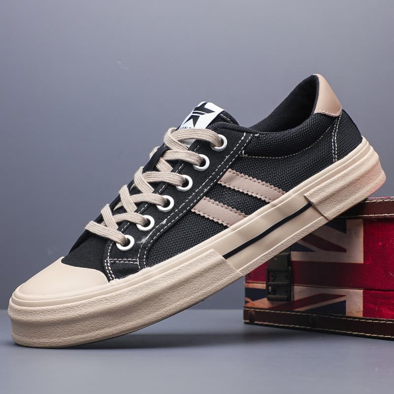 Piscando verão novo estilo respirável sapatos de lona masculino baixo-topo rendas sapatos casuais tênis masculino sola m