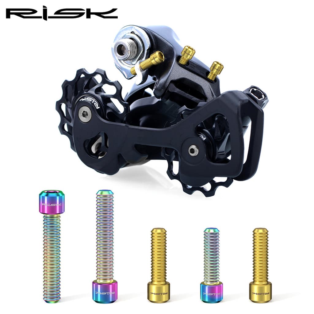 Risco liga de titânio M4x13.5/20mm Mountain bike estrada mostrador dianteiro mostrador traseiro parafuso limite tensão H